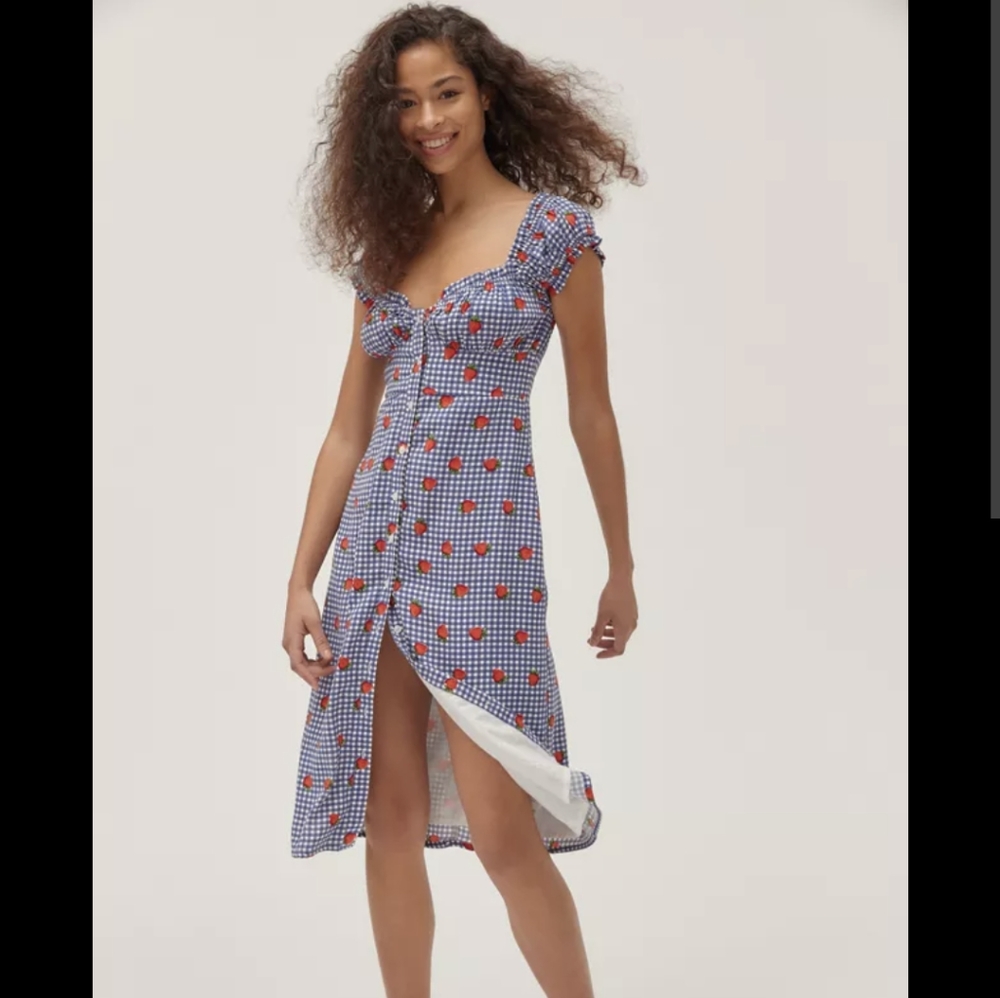 COPY - NWT Urban Outfitters Strawberry Gingham Dress
